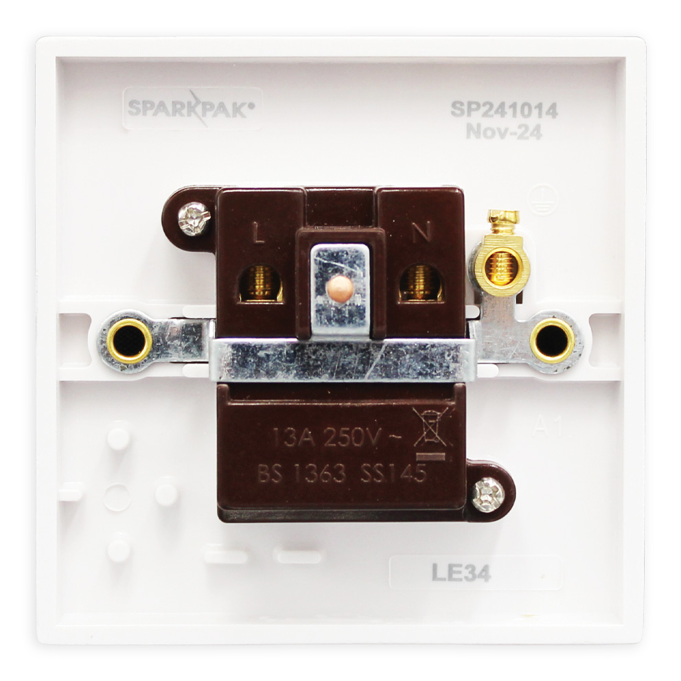 13A 1G Unswitched Socket Flush